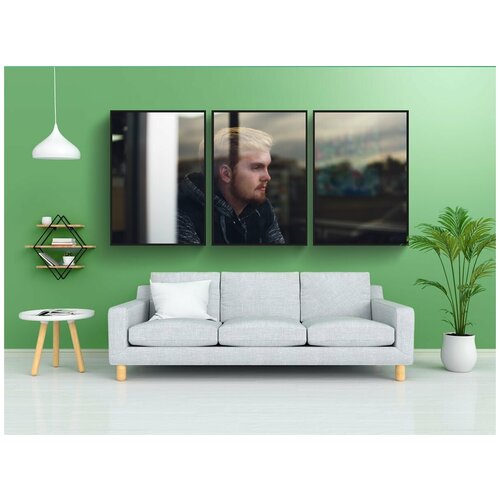 фото Набор модулных постеров для интерьера "люди, человек, парень" 60x90 см. в тубусе, без рамки lotsprints