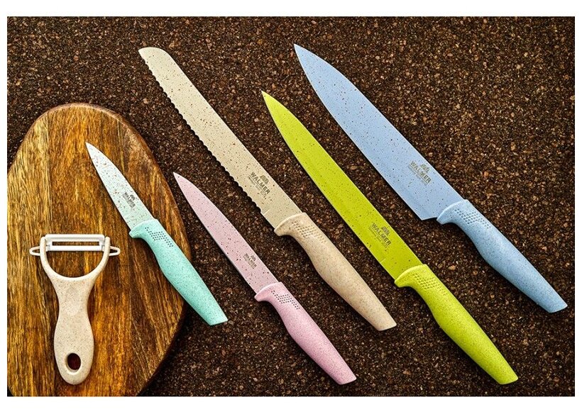 Набор кухонных ножей WALMER Eco Cut, 6 предметов - фотография № 16