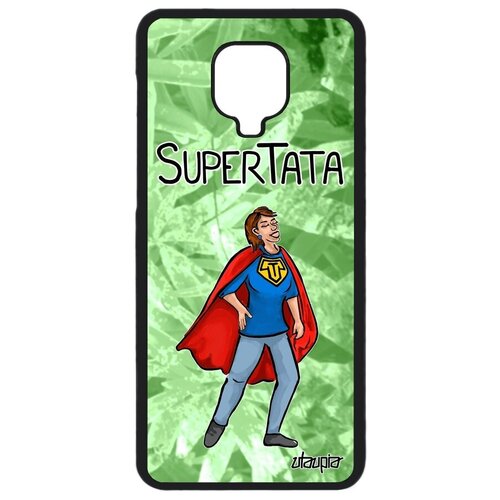 фото Красивый чехол для мобильного // xiaomi redmi note 9 pro // "супертетя" супергерой смешной, utaupia, светло-зеленый