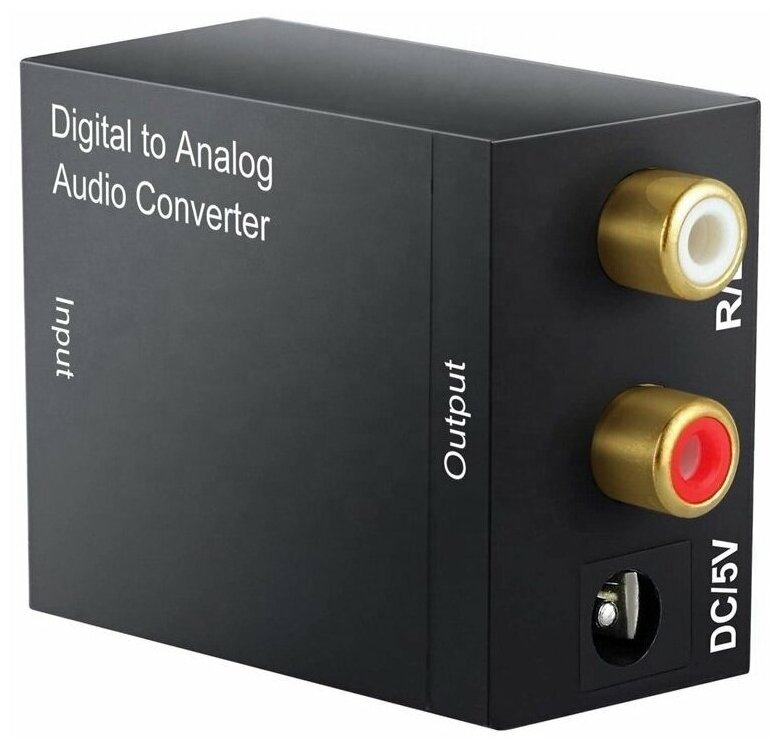 Переходник адаптер аудио конвертер ЦАП Digital to Analog Optical / TosLink / Coaxial - RCA