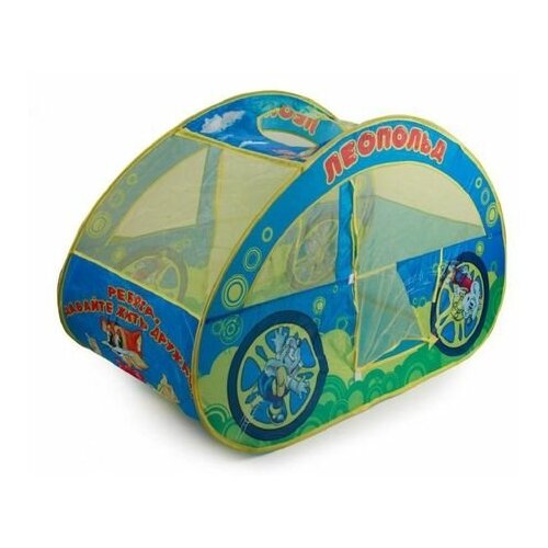 фото Палатка детская игровая леопольд машинка, в сумке 12*70*80 см (gfa-0446-r) dissomarket.ru