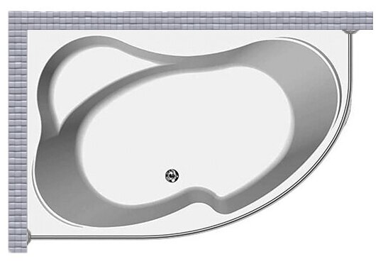 Карниз для ванной GoodHome (Штанга) Усиленный подходит для Aquanet Capri 170x110 Асимметричный