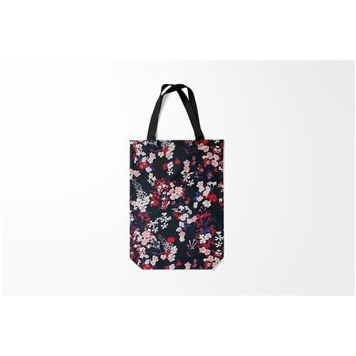 фото Сумка-шоппер / 31х42 см / девушкам / цветочки и бабочки цветы burnettie