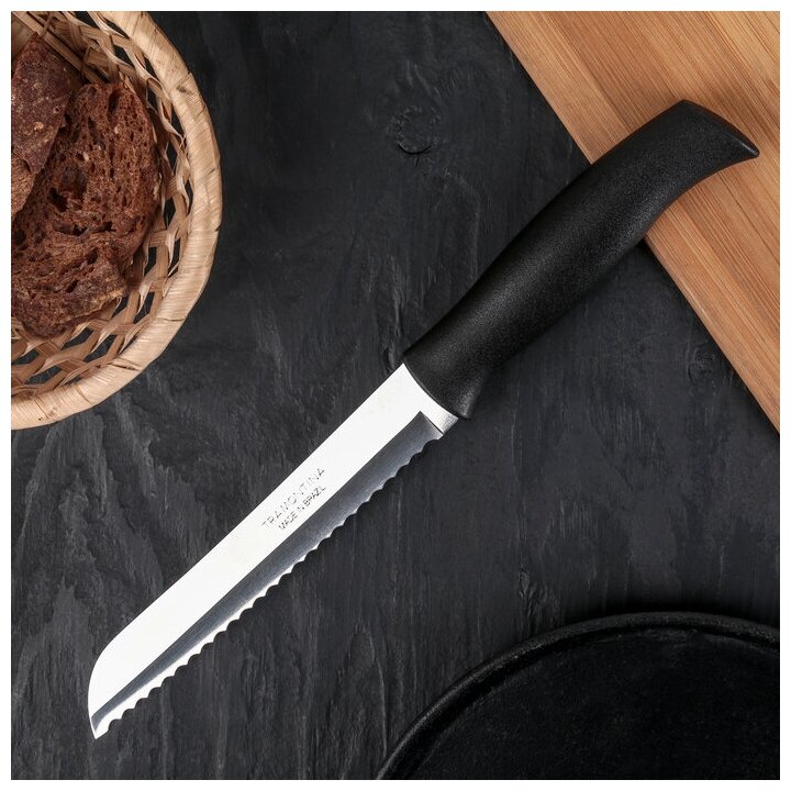 Tramontina Нож кухонный для хлеба Athus, лезвие 17,5 см, сталь AISI 420 - фотография № 1