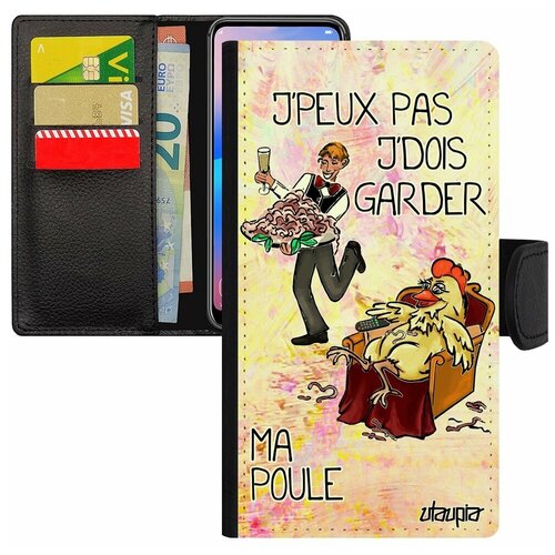 фото Чехол книжка на мобильный apple iphone se 2020, "не могу - у меня курица!" шутка юмор utaupia