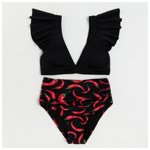 Купальник женский, цвет черный, р-р 46