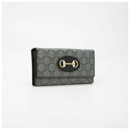 фото Кошелёк на кнопке, цвет чёрный wow brand