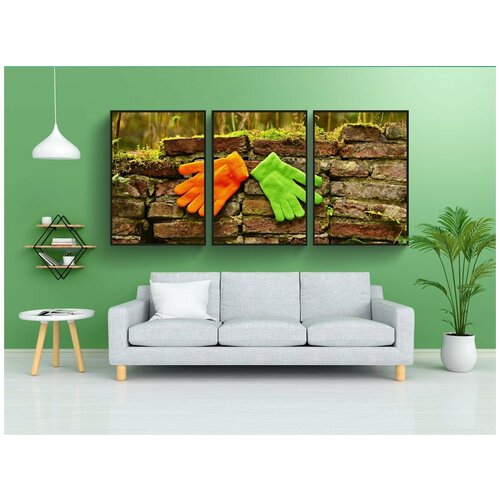 фото Набор модулных постеров для интерьера "рукавица, перчатка, рука" 60x90 см. в тубусе, без рамки lotsprints