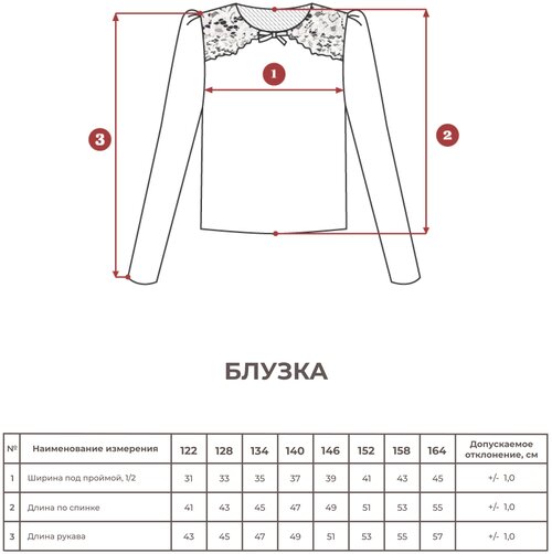 Блузка Есения БШ20031Д Синий (134)