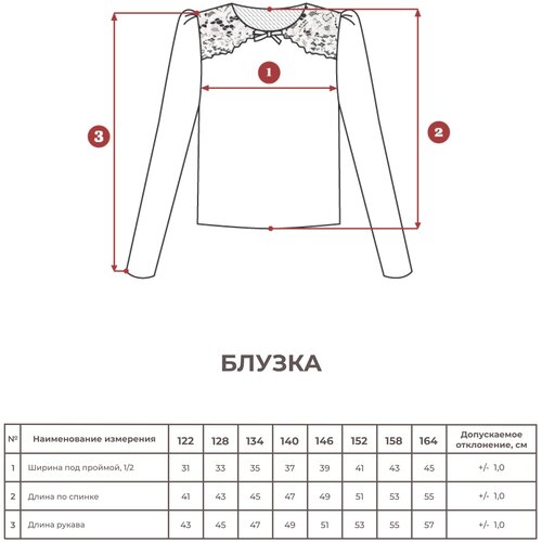 Блузка Есения БШ20031Д Синий (164)