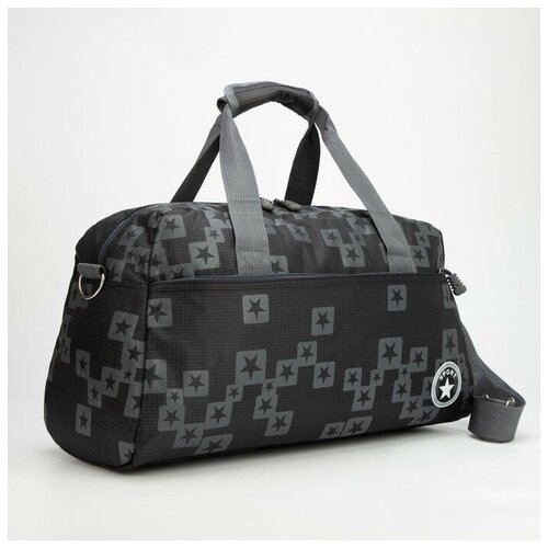 фото Сумка спортивная, отдел на молнии, 3 наружных кармана, длинный ремень, цвет серый нет бренда