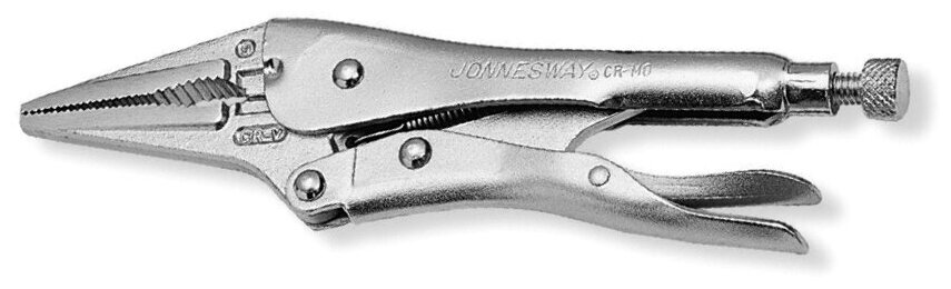 Зажим ручной с фиксацией, и удлиненными губками, 160 мм, 0-50 мм Струбцина Jonnesway