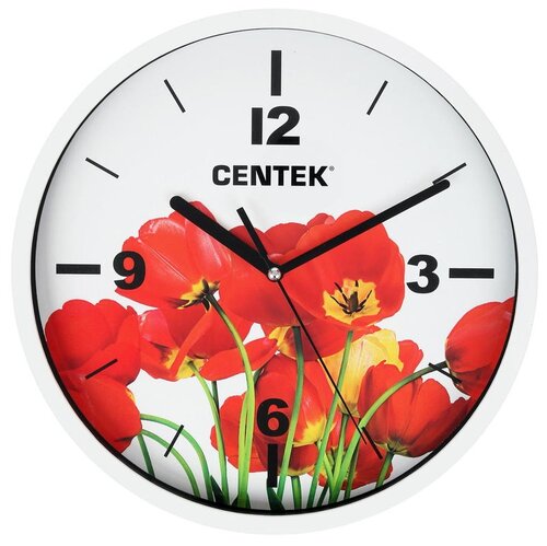 Часы настенные кварцевые CENTEK CT-7102, tulips