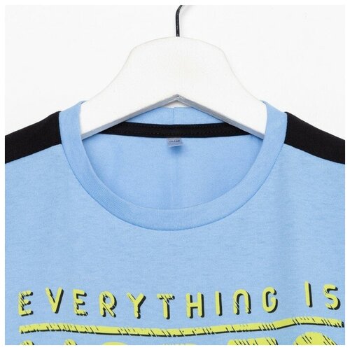 фото Джемпер (лонгслив) для мальчика, цвет голубой, рост 140 мануфактурная лавка