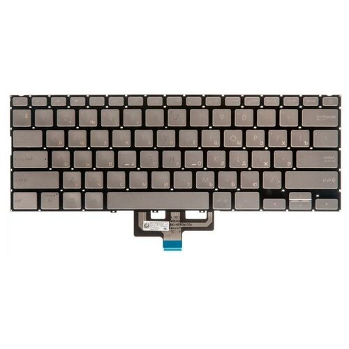 Клавиатура для ноутбука Asus ZenBook 14 UX433FA UX433FN серебристая с подсветкой 4607₽