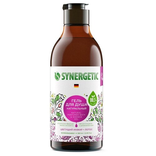 Гель для душа Synergetic Цветущий инжир и лотос, 380мл 2 шт. гель для душа synergetic цветущий инжир и лотос 380 мл 3 шт