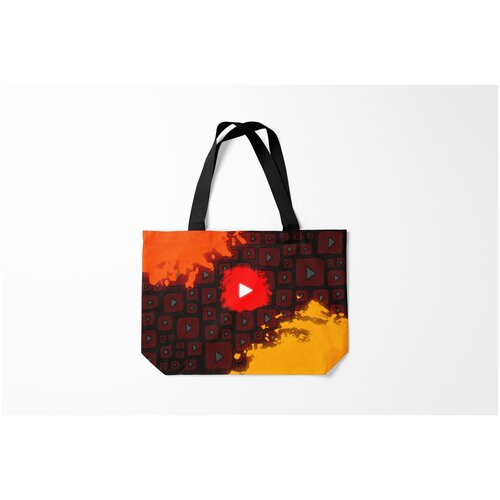 фото Сумка-шоппер / 46х35 см / неоновые принты / разные youtube burnettie