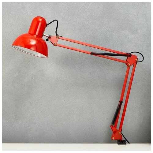 фото Лампа настольная на шарнире 800 "крус, красная" e27 40w risalux