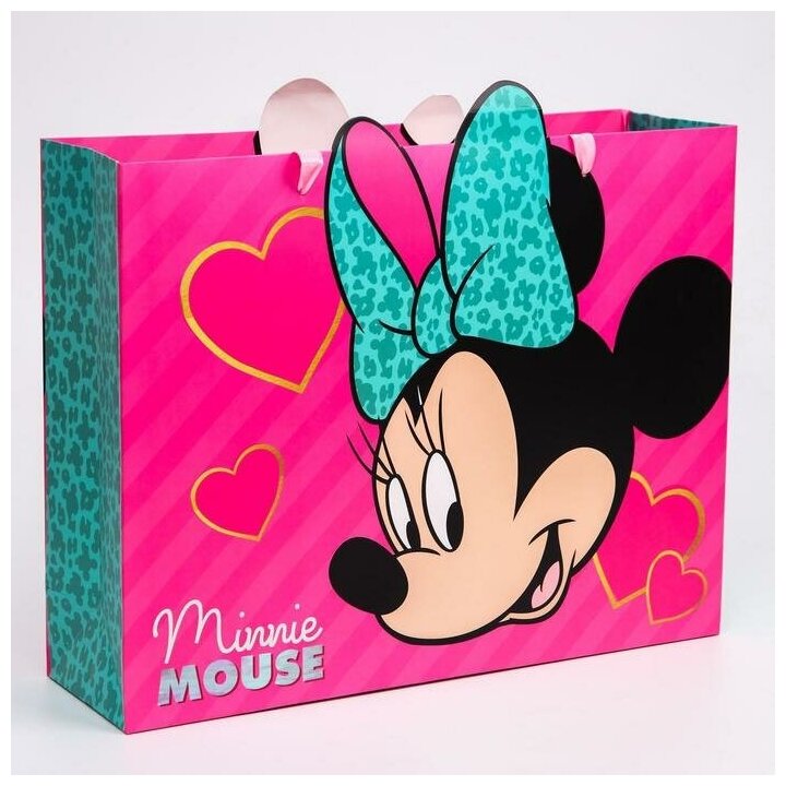 Пакет подарочный ламинированный Минни Маус "Minnie Mouse", 31х40 см, для девочки