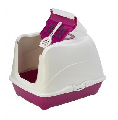 Moderna Туалет-домик Jumbo с угольным фильтром, 57х44х41см, ярко-розовый (Flip cat 57 cm) MOD-C240-328-B. | Flip cat 57 cm, 1,7 кг