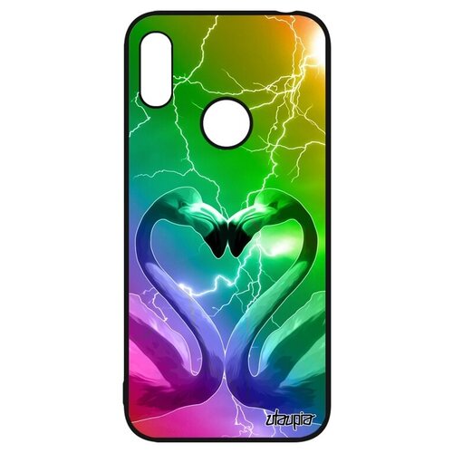 фото Красивый чехол на // huawei y6 2019 // "фламинго" розовый символ, utaupia, оранжевый