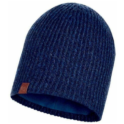 фото Шапка вязаная с флисом buff hat knitted polar lyne night blue