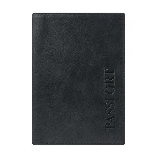 Обложка для паспорта натуральная кожа, цвет черный Альянс Franchesco Mariscotti 0-254 - 1 шт.