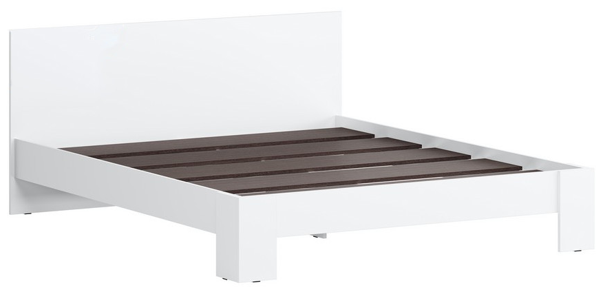 Кровать МК Стиль Кровать ЭВА 1.6 м белая 204.8х166.6х80 см