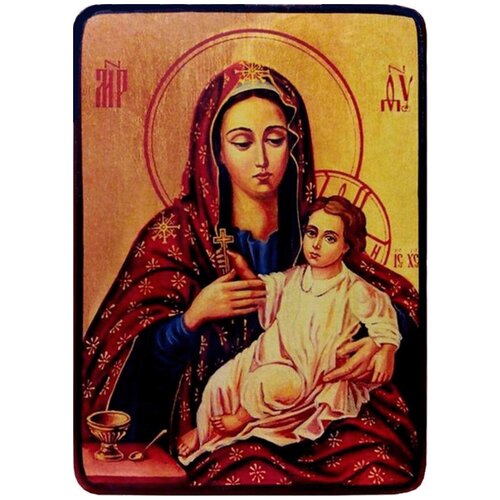 икона козельщанская божией матери на ярком фоне размер 19 х 26 см Икона Козельщанская Божией Матери на желтом фоне, размер 19 х 26 см