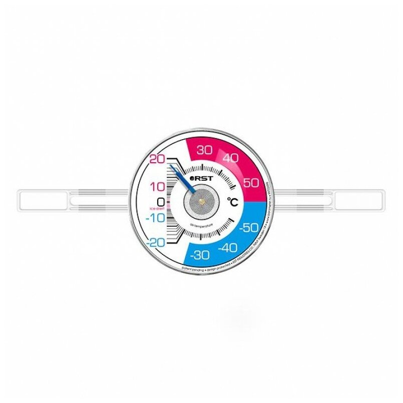 Термометр оконный биметаллический на липучках RST 02098