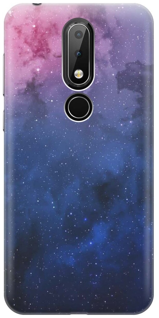 Ультратонкий силиконовый чехол-накладка для Nokia 6.1 Plus, X6 (2018) с принтом "Звездное зарево"