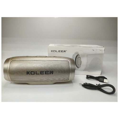 Портативная беспроводная Bluetooth стерео колонка Premium Super bass USB Micro SD AUX FM Золотой 249000₽