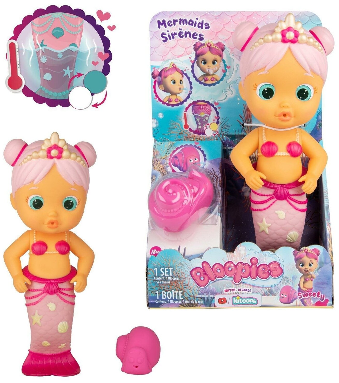 Кукла русалочка для купания SWEETY 99678 BLOOPIES распродажа