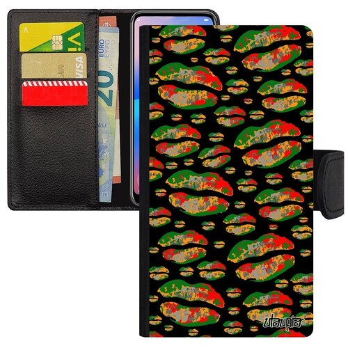 фото Необычный чехол-книжка на смартфон // iphone xs // "губы" абстрактный стиль, utaupia, цветной