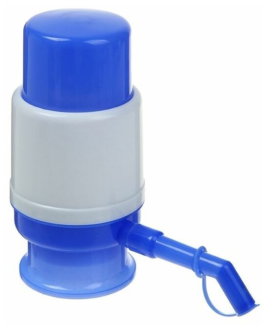Помпа для воды LuazON, механическая, малая, под бутыль от 11 до 19 л, голубая 1430085