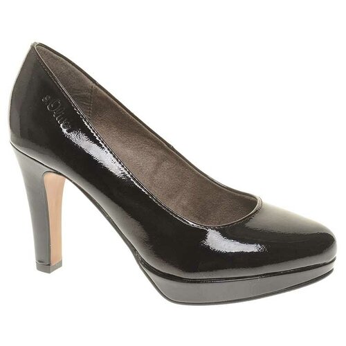 фото Туфли soliver (bordeaux pat.) женские демисезонные, размер 39, цвет черный, артикул 22400-27-528 s.oliver