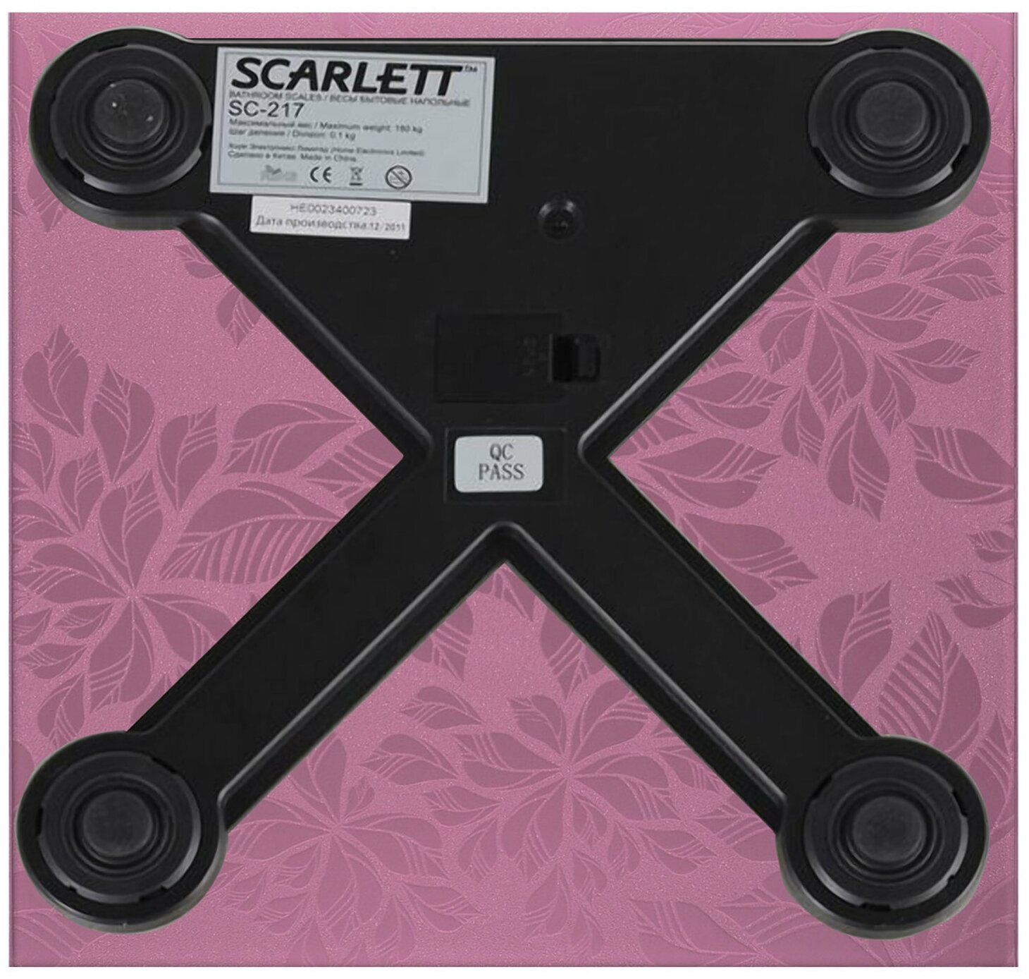 Напольные весы Scarlett SC-217 розовый - фотография № 8