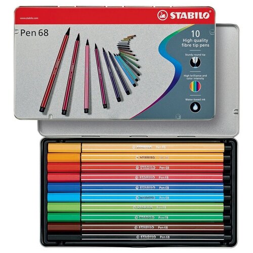 STABILO Фломастеры Pen 68 (6810-6), 10 шт.