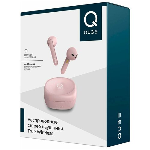 Наушники True Wireless QUB QTWS7PNK 132500₽