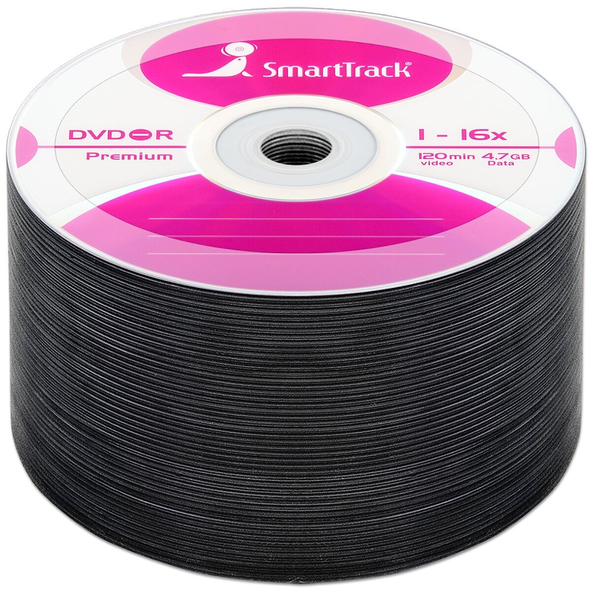 Диск DVD-R 4,7Gb 16x SmartTrack bulk, упаковка 50 шт.