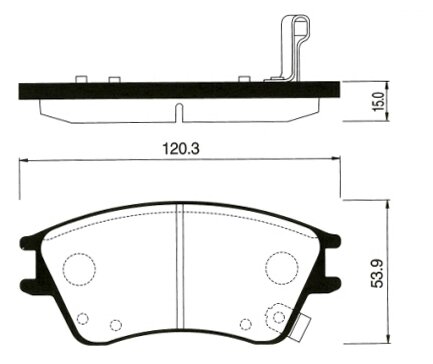 Дисковые тормозные колодки передние SANGSIN BRAKE SP1147 (4 шт.)