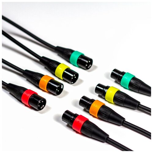Zoom XLR-4C/CP - Набор из четырех микрофонных кабелей с цветными кольцами