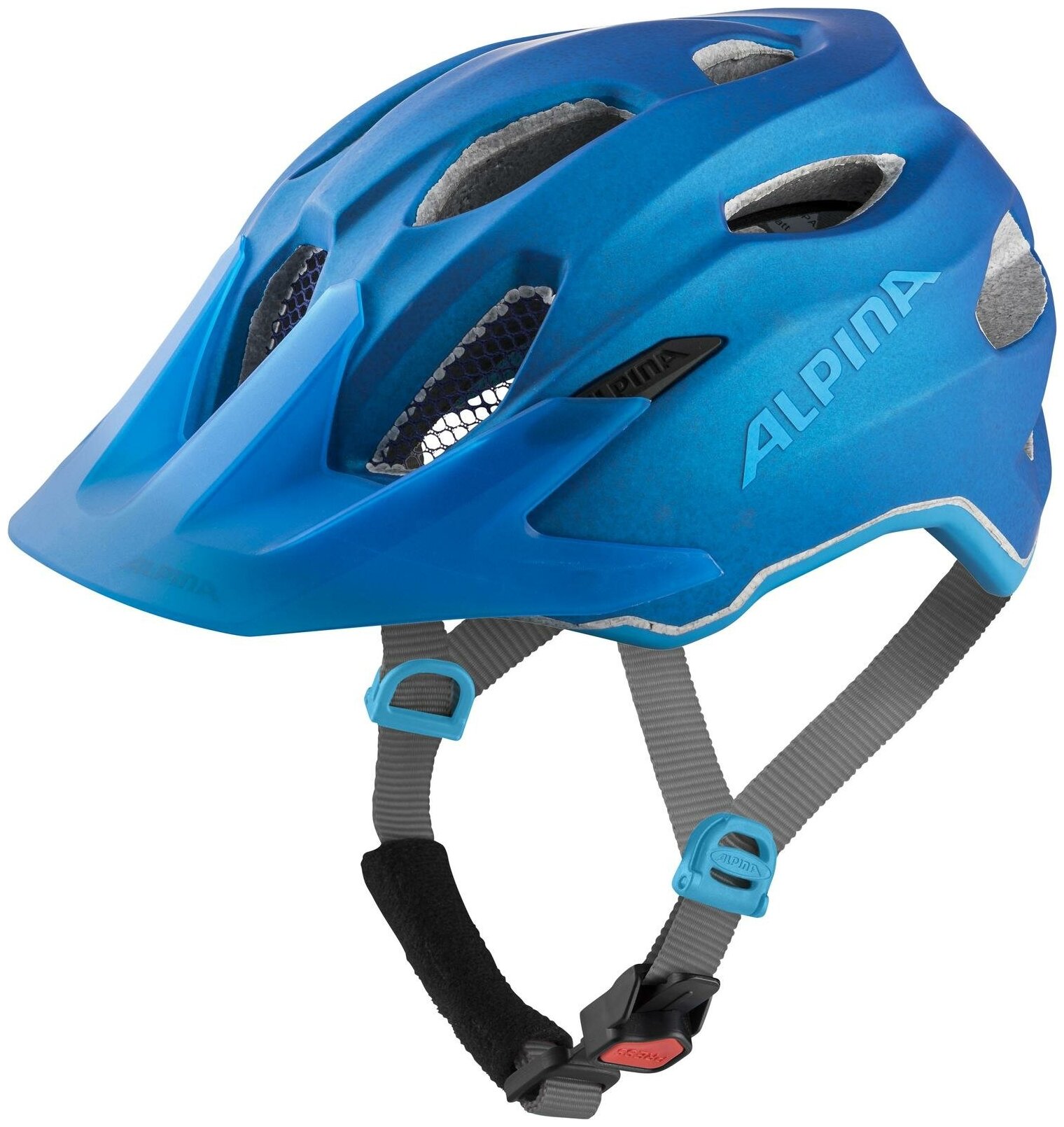 Велошлем Alpina 2022 Carapax Jr. Flash True-Blue Matt (см:51-56)