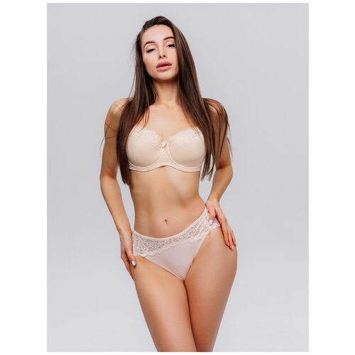 фото Трусы vivalia, размер 48, бежевый