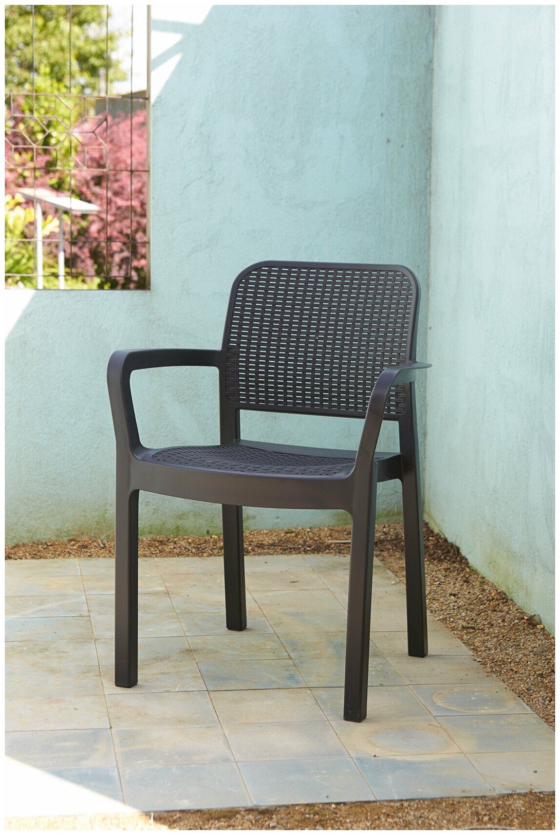 Пластиковый стул Samanna (коричневый) - фотография № 3