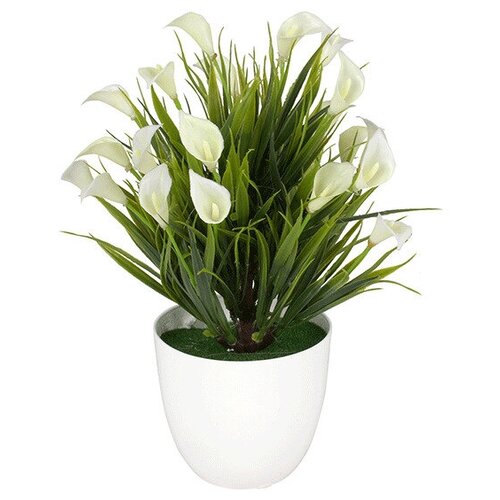 Букет декоративный Каллы 28 см белые цветы