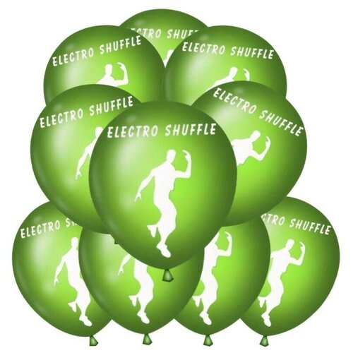 Набор воздушных шаров Fortnite Electro shuffle (зеленый, 10 шт, 32 см)