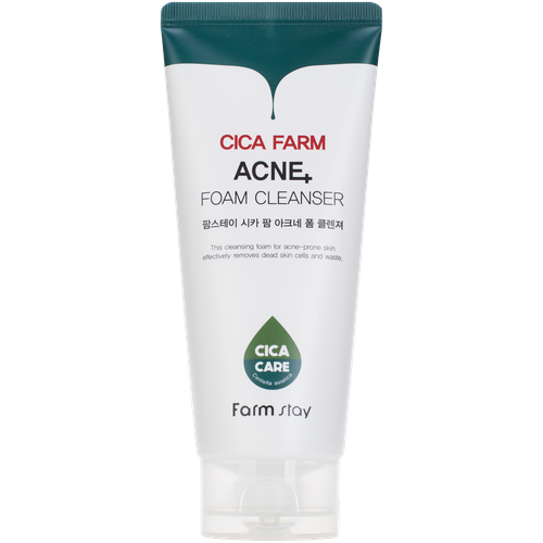 Пенка для умывания с центеллой азиатской FARMSTAY Cica Farm Acne+ Foam Cleanser 180ml