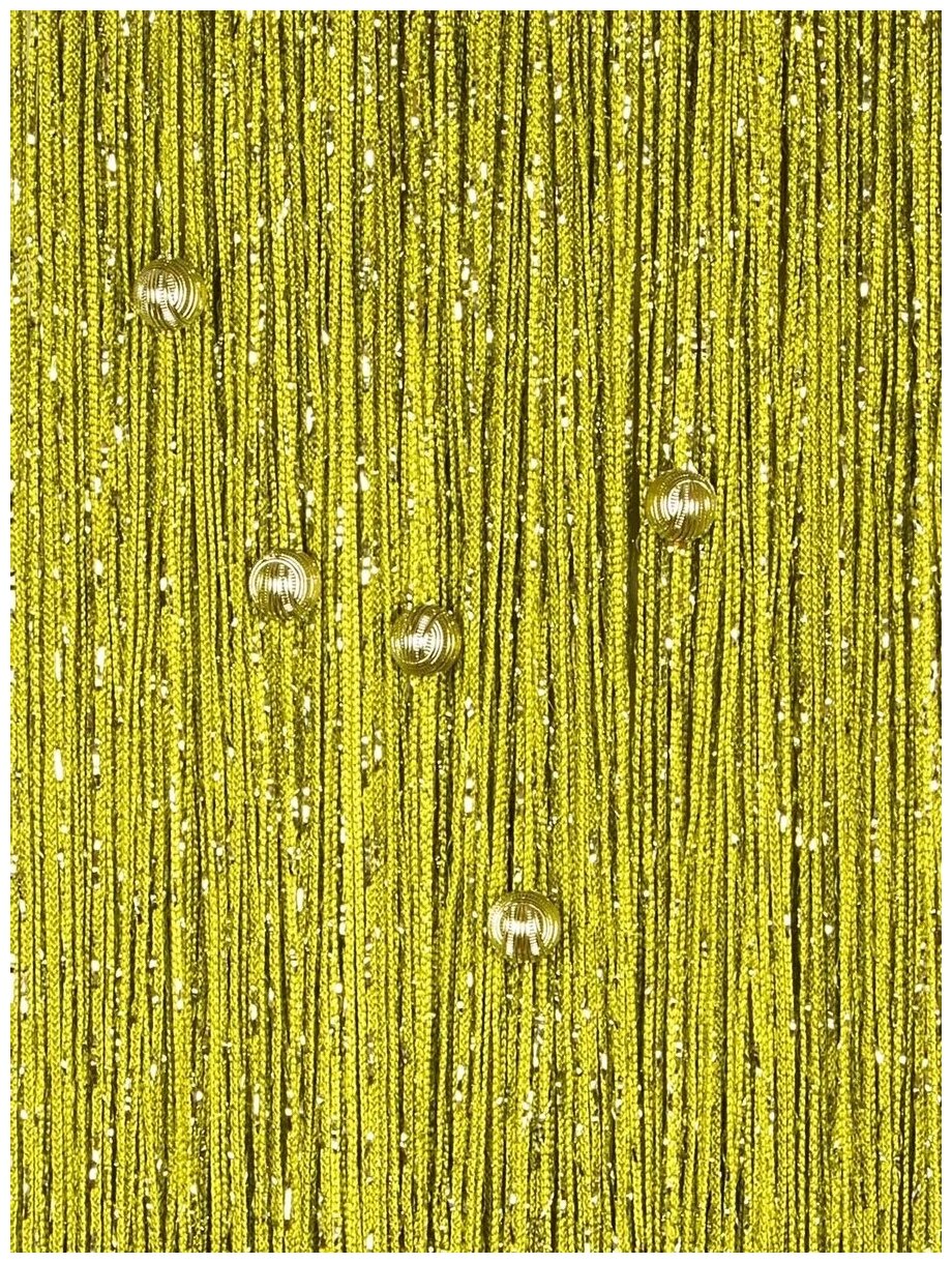 фото Нитяные шторы кисея (занавеска нитяная) шар, люрекс 300Х300см