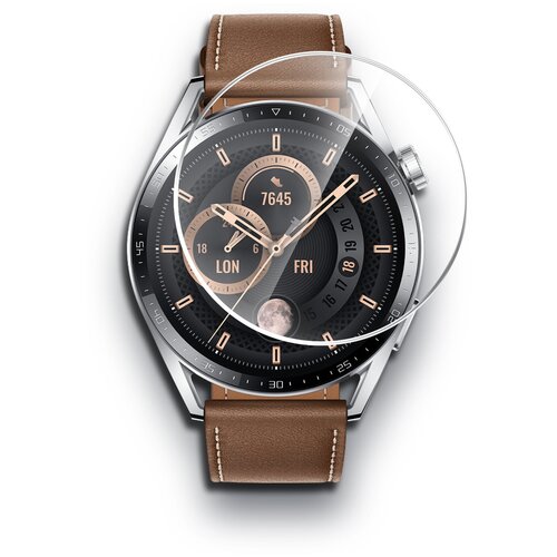 Защитная пленка на Huawei Watch GT 3 42mm (Хуавей вотч ДжиТи 3) на часы прозрачная гидрогелевая силиконовая клеевая основа полноклеевое 2 шт Brozo